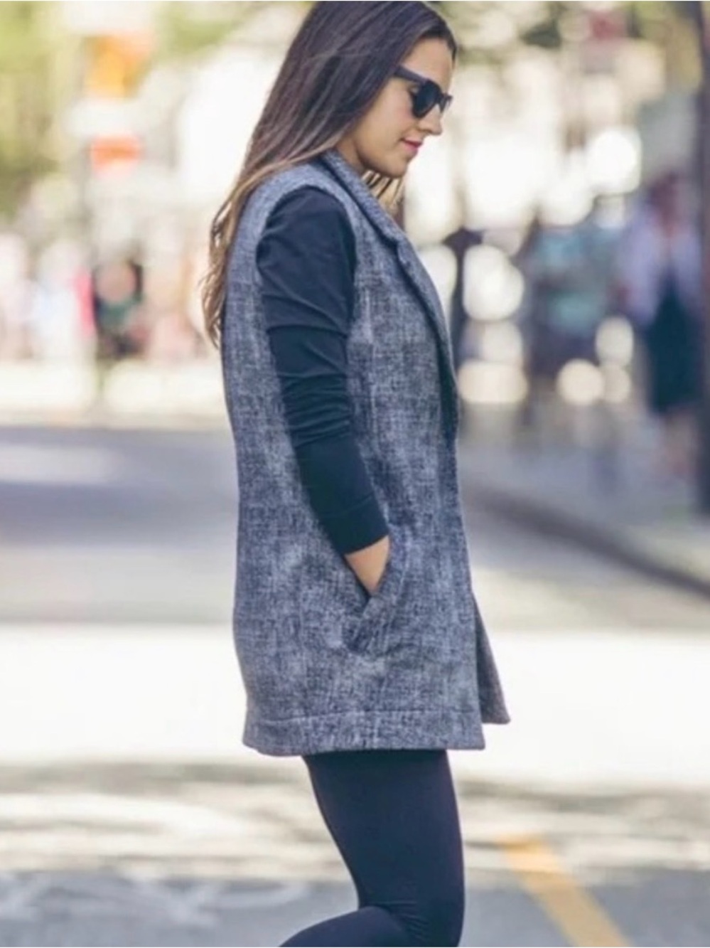 Final sale lululemon Blazer Vest Burlap Texture Black Dune